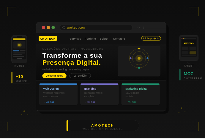 Conceito de website Preto